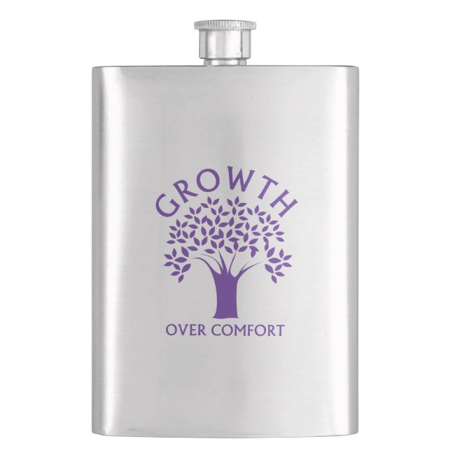 Growth Over Comfort Flask (Front)