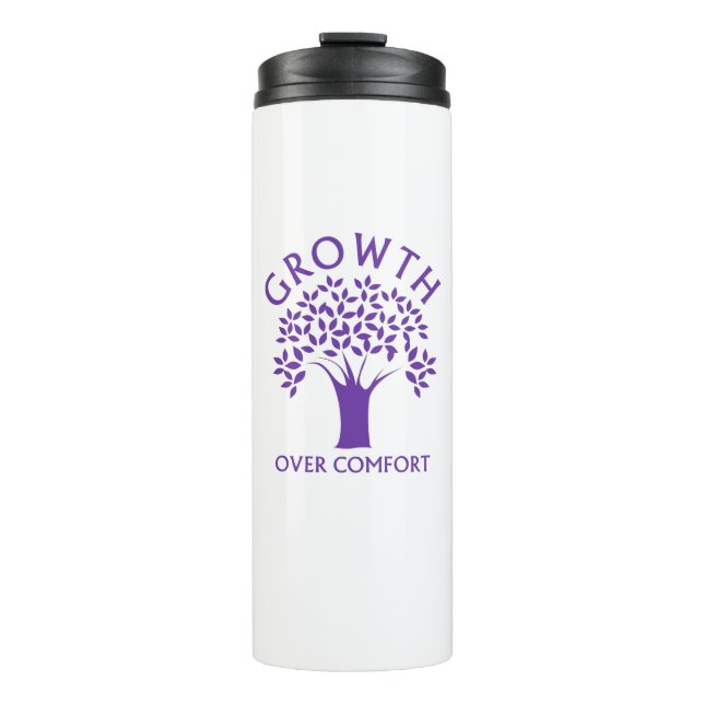 Growth Over Comfort Thermal Tumbler (Front)