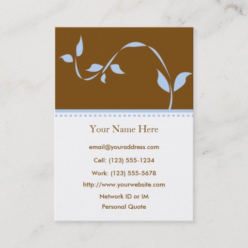 Customizable Growth Profile Business Card