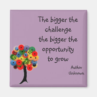 "Growth" Quote Magnet Purple / Avalon Media
