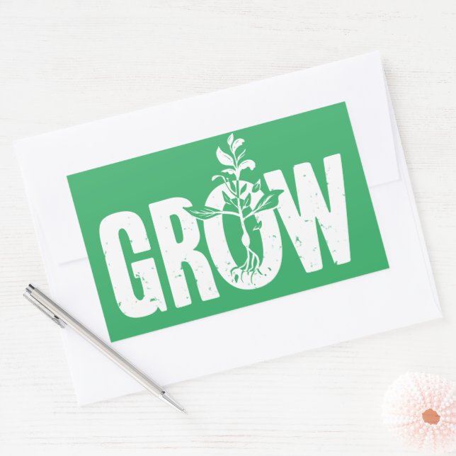 Growth Rectangular Sticker (Envelope)