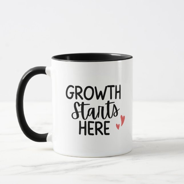 'Growth Starts Here' Teacher Thank You Gift  Mug (Left)
