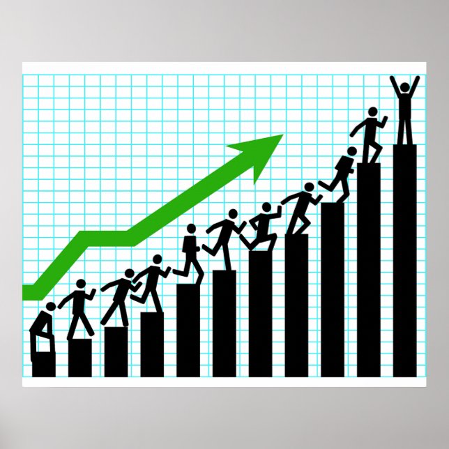 Growth Success Progress Bar Chart (Front)
