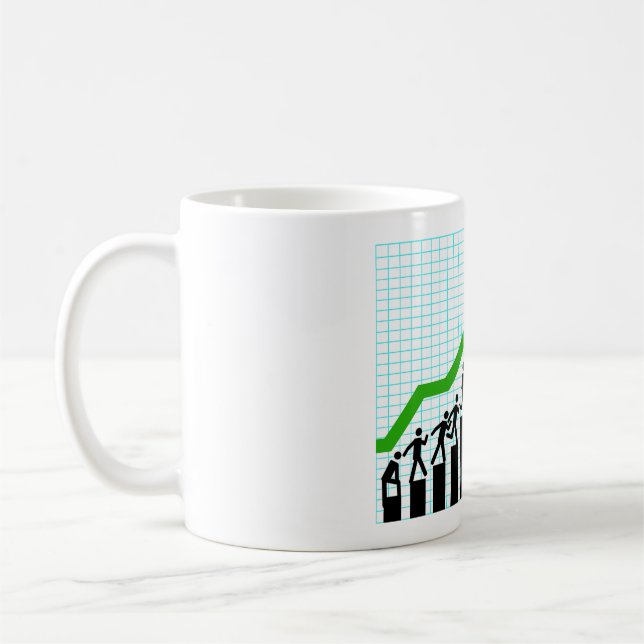 Growth Success Progress Bar Chart Coffee Mug (Left)