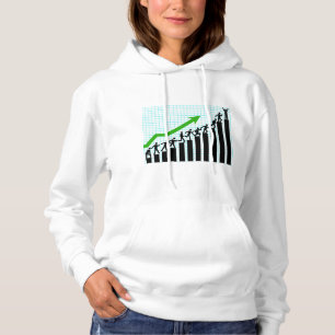 Growth Success Progress Bar Chart Hoodie