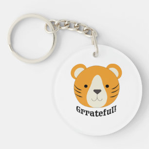 Grrateful Tiger Keychain