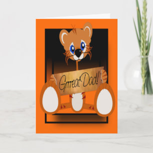 Grrreat Dad Cute Tiger Fathers Day Card