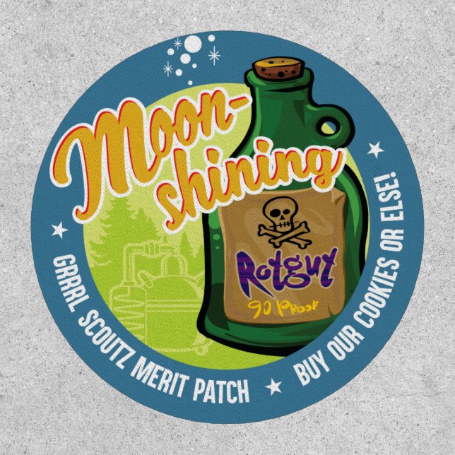 Grrrl Scoutz Merit Patch - Moonshining (Front)