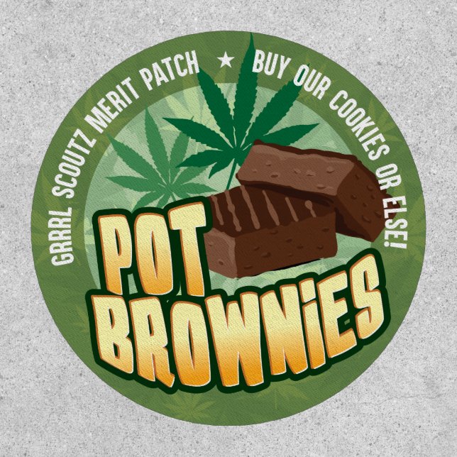 Grrrl Scoutz Merit Patch - Pot Brownies (Front)