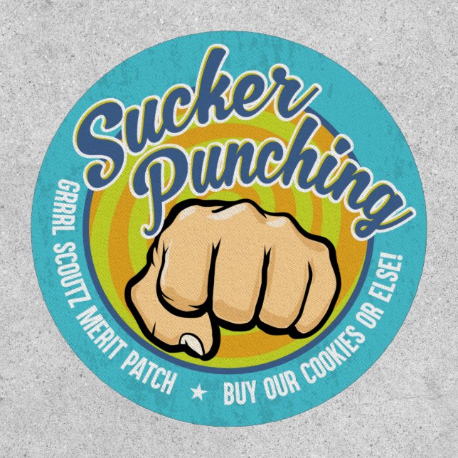 Grrrl Scoutz Merit Patch - Sucker Punching (Front)