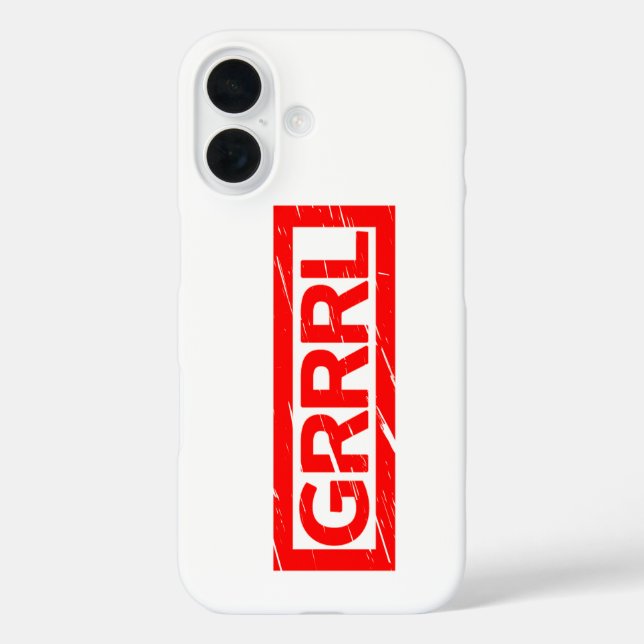 Grrrl Stamp Case-Mate iPhone Case (Back)