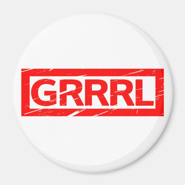 Grrrl Stamp Magnet (Front)