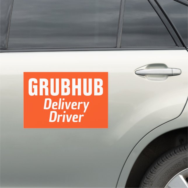 Grub Hub Delivery Driver Car Auto Accessories Magnet (In Situ)