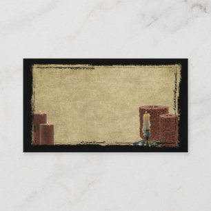 Grubby Candles & A Taper- Prim Biz Cards