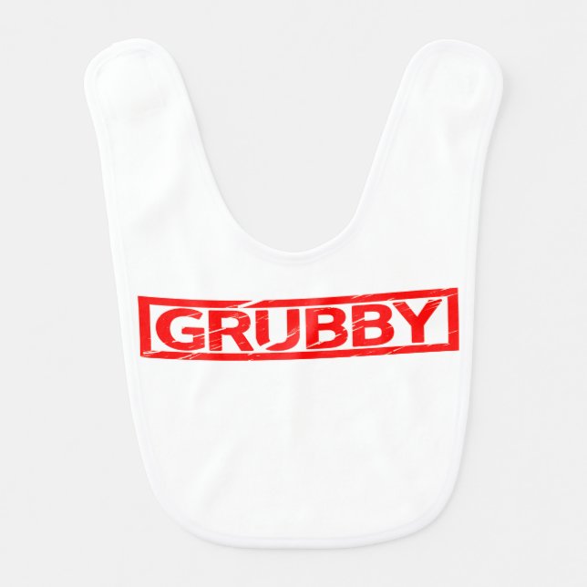 Grubby Stamp Baby Bib (Front)