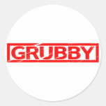 Grubby Stamp Classic Round Sticker