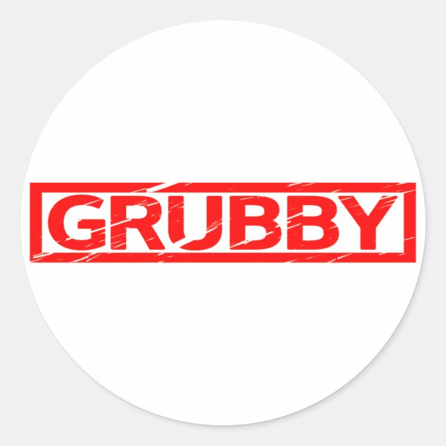 Grubby Stamp Classic Round Sticker (Front)