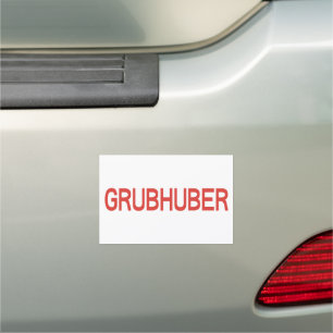 Grubhubber Delivery Driver Bumper Car Magnet