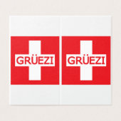 Gruezi Switzerland Flag (Outside Unfolded)