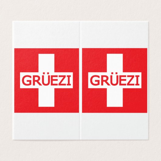 Gruezi Switzerland Flag (Outside Unfolded)