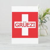Gruezi Switzerland Flag (Standing Front)