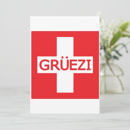 Gruezi Switzerland Flag (Standing Front)