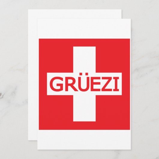 Gruezi Switzerland Flag (Front/Back)