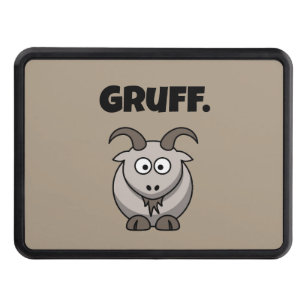 Gruff Gray Goat Funny Fairy Tale Cartoon Hitch Cover