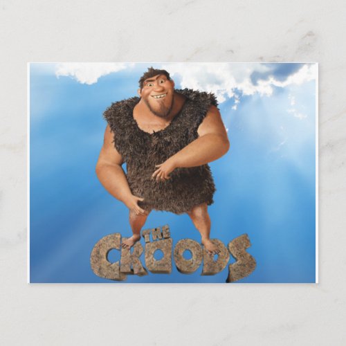 Grug from The Croods movie Announcement Postcard