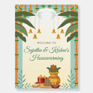 Gruhapravesam sign Indian Housewarming welcome