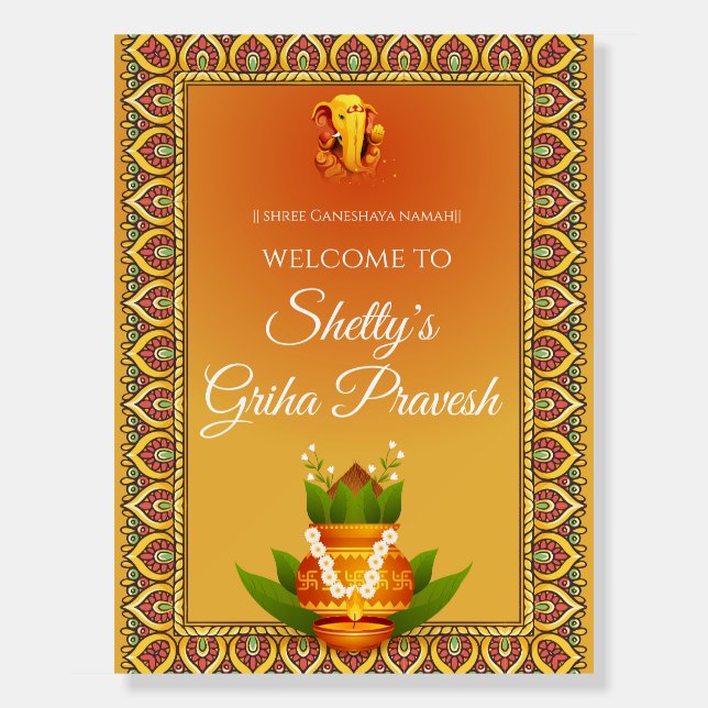 Gruhapravesam signs & Housewarming welcome signs (Front)