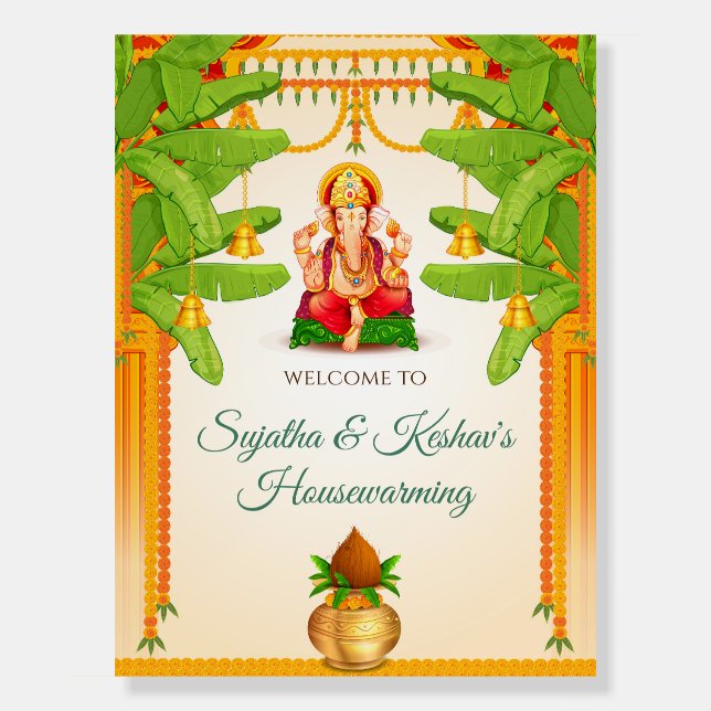 Gruhapravesham signs Indian Housewarming welcome (Front)