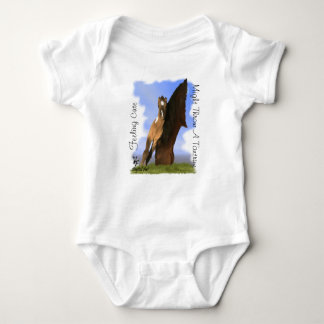 Grulla Paint Foal with Attitude Onsie Baby Bodysuit
