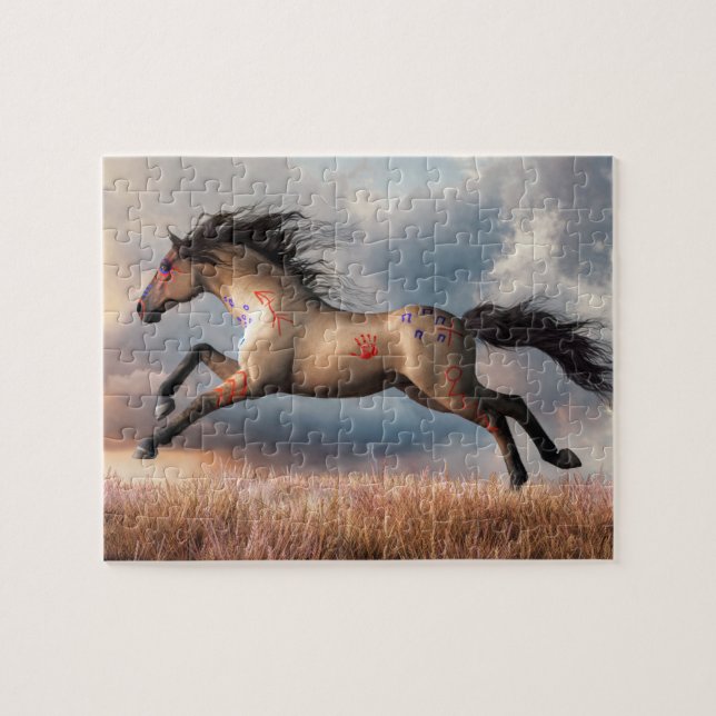 Grullo War Horse Jigsaw Puzzle (Horizontal)