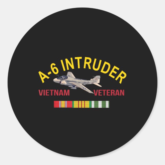 Grumman A-6 Intruder Vietnam Veteran Intruder Airc Classic Round Sticker (Front)