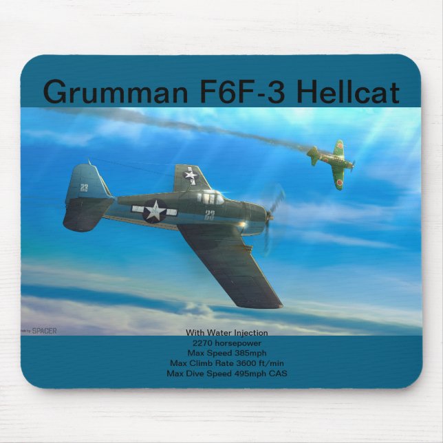 Grumman F6F-3 Hellcat mousepad (Front)