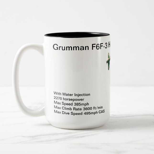 Grumman F6F-3 Hellcat Two-Tone Coffee Mug (Left)