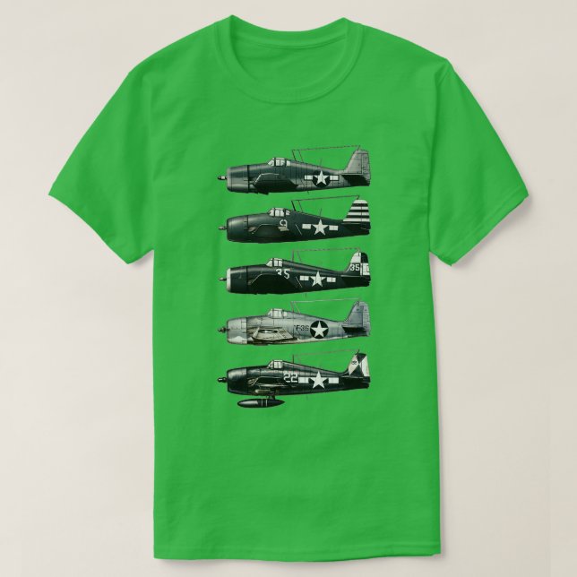 Grumman F6F Hellcat WW2 Fighter aircraft T-Shirt (Design Front)
