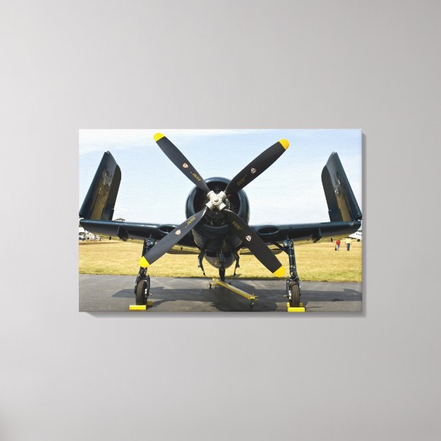 Grumman F8F Bearcat Navy Carrier Fighter on the Canvas Print (Front)