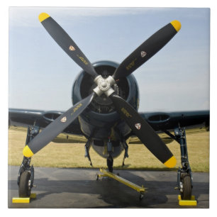 Grumman F8F Bearcat Navy Carrier Fighter on the Ceramic Tile