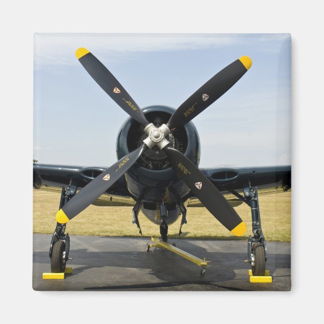 Grumman F8F Bearcat Navy Carrier Fighter on the Magnet (Front)