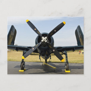 Grumman F8F Bearcat Navy Carrier Fighter on the Postcard