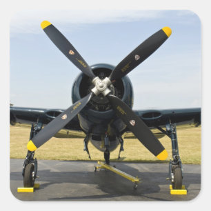 Grumman F8F Bearcat Navy Carrier Fighter on the Square Sticker