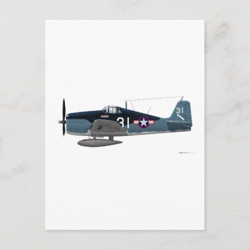 Grumman F_6F Wildcat Postcard