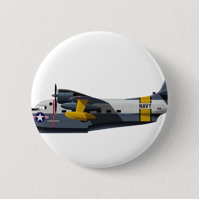 Grumman HU-16B Albatross 1906 Pinback Button (Front)