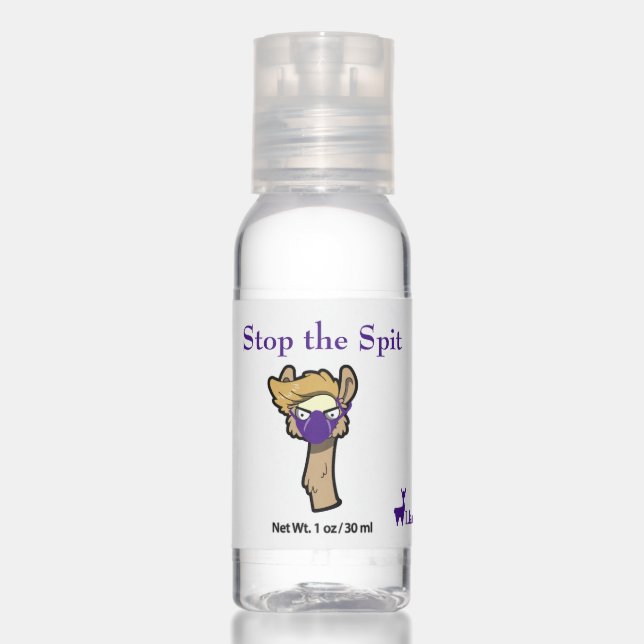 Grump Llama "Stop the Spit" Hand Sanitizer Set (Front)