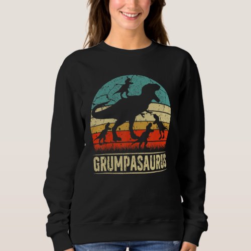 Grumpa Dinosaur T Rex Grumpasaurus 4 Kids Family M Sweatshirt