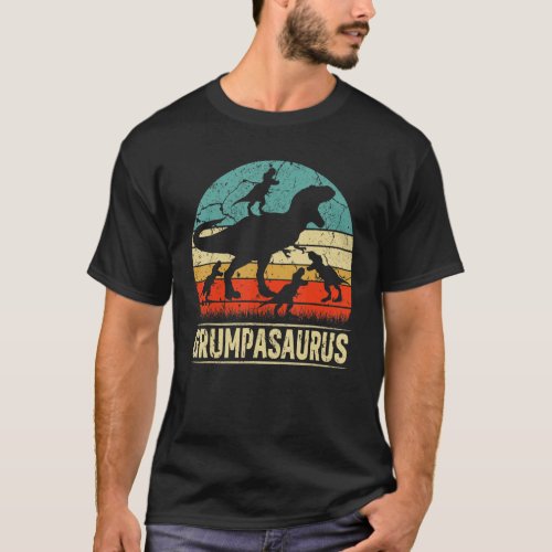 Grumpa Dinosaur T Rex Grumpasaurus 4 Kids Family M T_Shirt