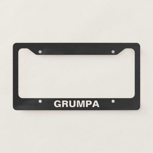 Grumpa | Funny Gag Gift for Grumpy Grandpa  License Plate Frame (Front)