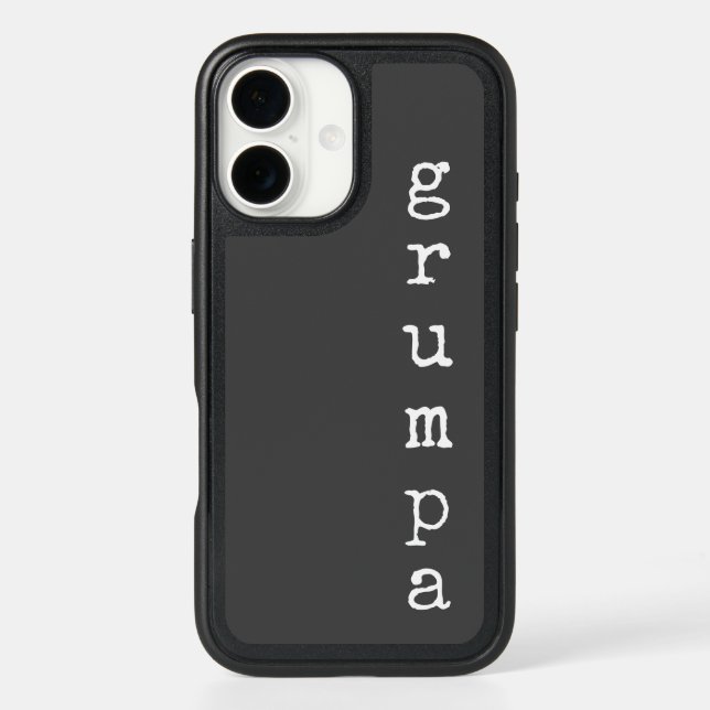 Grumpa | Funny Grumpy Grandpa in Black and White Otterbox iPhone Case (Back)